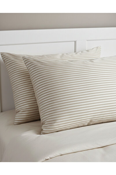 mihriban 2-Piece Hotel Series Covered Striped Cotton Satin Pillowcase 50X70 cm