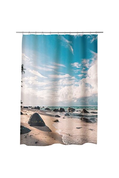 ART STAR Perdea de duș pentru baie, Art Star, Sunny Beach, model multicolor