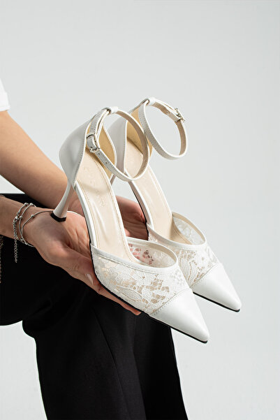 SHOW LİFE Women's Bridal Shoes with Braided Design (7cm)