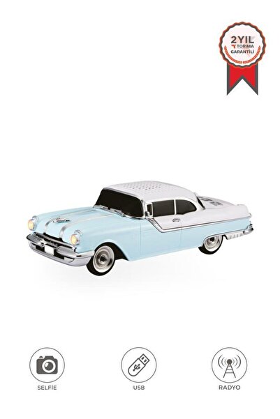 Torima Bluetooth Hoparlör Retro Klasik Araba Tasarımlı 10W FM USB Selfie Spea...