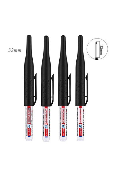 kissbuty 32mm-Black-4Pcs 4/5Pcs 20+32mm Deep Hole Marker Pens Bathroom Waterp...