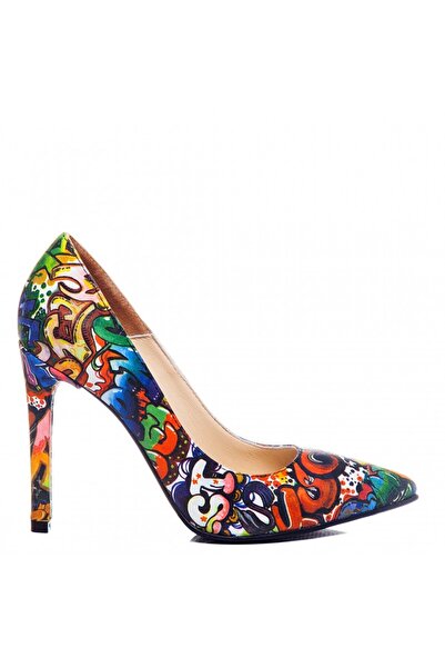 The 5th Element Graffiti Ghetto genuine leather stiletto shoes