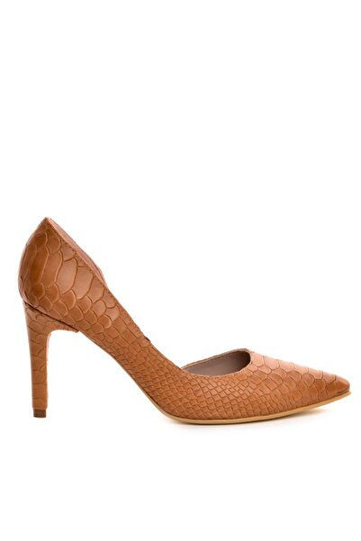 The 5th Element Stiletto Shoes Natural Leather Camel