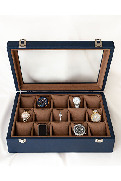 Shansora Design 15-Piece Watch Box, Custom Made, Handmade Accessory Organizer