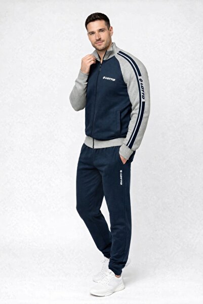 Lotto Men's tracksuit LA2036, set of zippered sweatshirt and pants, regular fit