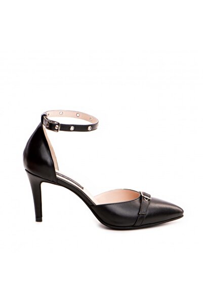 The 5th Element Black Fiore genuine leather stiletto shoes