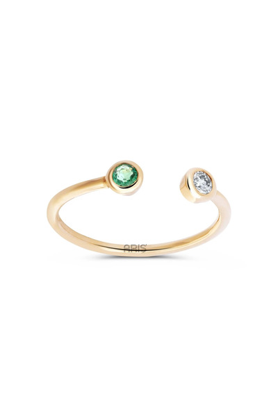 Ariş 0.12 Karat Pırlanta Zümrüt Yüzük