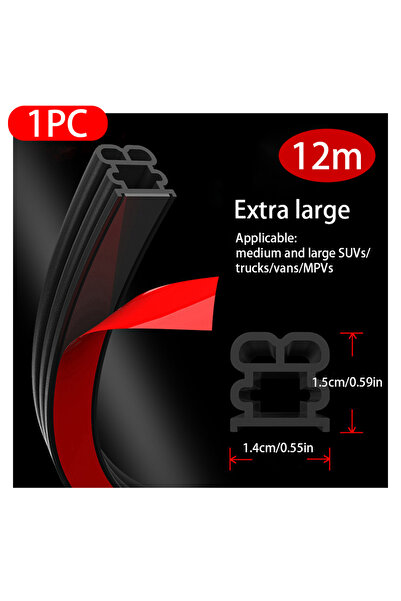 Choice مانع تسرب أبواب السيارة كبير جدًا بطول 12 مترًا، طبقتان، عازل للصوت وا...