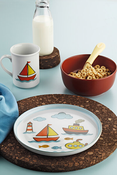 Kütahya Porselen Küçük Kaptan 3 Parça Mama Takımı