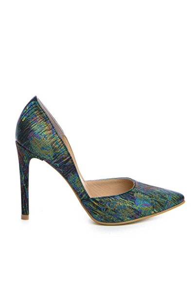 The 5th Element Green genuine leather stiletto shoes