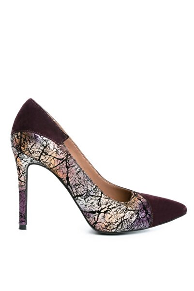 The 5th Element Pantofi stiletto piele naturala Burgundy Vintage Selma