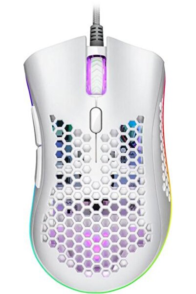 Other Mouse cu fir ISY IGM-4500-WT, RGB, cu design de fagure, alb