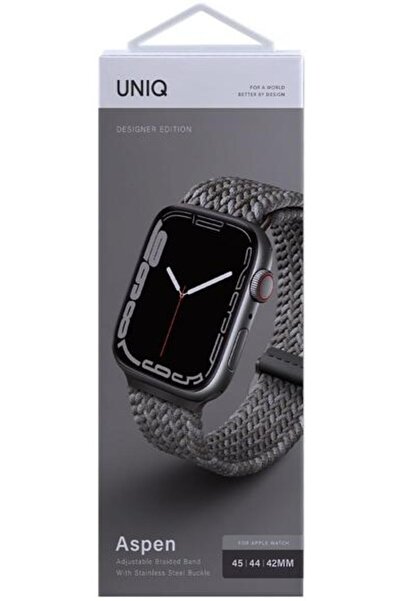 Other Curea UNIQ Aspen pentru Apple Watch 42/44/45mm împletită DE gri ASPDEPGRY