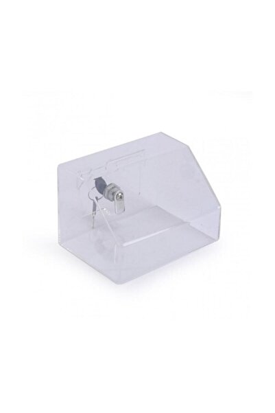 TIVIVOR Sadaka Kutusu Ve Tip Box Bahşiş Kutusu Pleksi Metal Kilitli