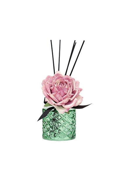 Missi Kristal Gül Serisi- Yeşil Cam/White Jasmine Oda Kokusu