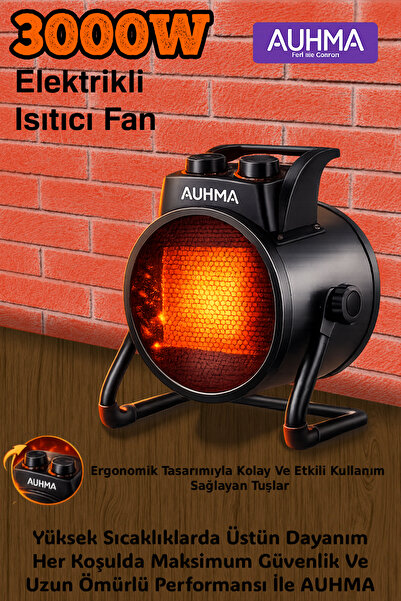 Merwish 3000W Elektrikli Isıtıcı Fan PTC Panel Sessiz Çalışma Hızlı Isınma Gü...