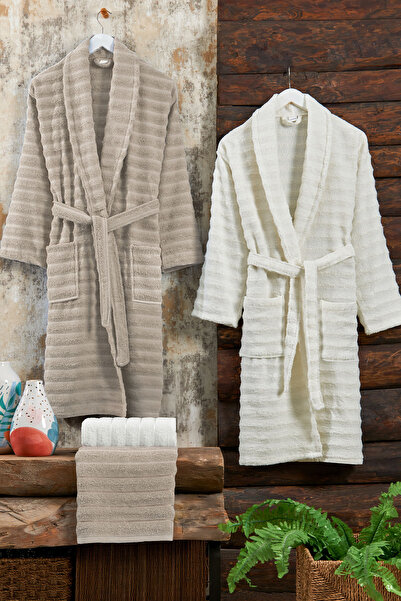 Elart Μαλακό Οικογενειακό Σετ Μπουρνούζι Σετ Χαμάμ 4 Τεμαχίων (70x135 εκ.) Μπ...