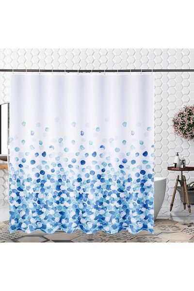 JRing Perdea de duș, JRing, poliester, 180x180 cm, model cu buline, multicolor