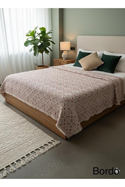 NANOSOFT Powder Colored 6 Layer Multi Muslin 100% Cotton Double Bedspread/Bed...