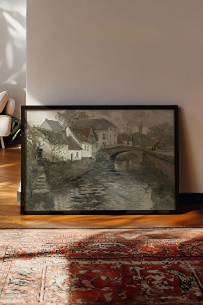 Postifull Vintage slika, poster u crnoj ramovini, vintage zidni dekor