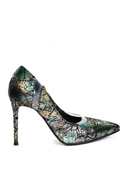 The 5th Element Glamour Green genuine leather stiletto shoes