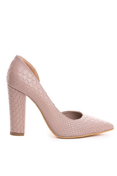 The 5th Element Pantofi cu toc gros piele Lila Cut