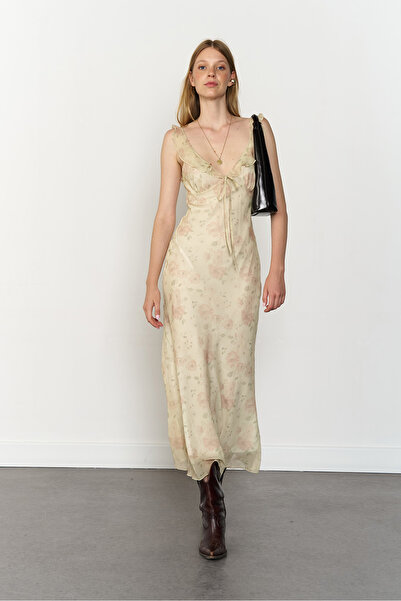 Beyyoglu Desenli Uzun Elbise