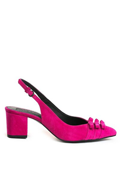 The 5th Element Pantofi cu toc gros piele Magenta Kate