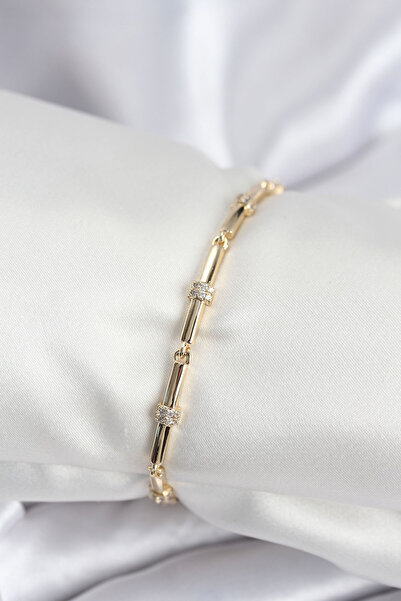 blackpure Brass Vip Series Gold Color Piece Model Zircon Stone Women's Bracelet