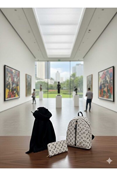 w white stars sports & wear Women-Girls Patterned 3-Piece Set (Backpack+Walle...