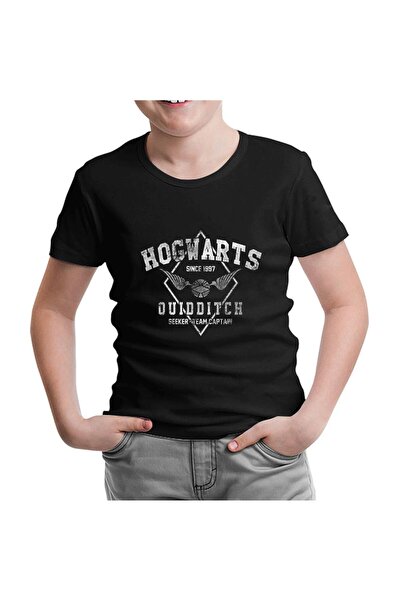 Lord T-Shirt هوجواردز - تي شيرت كويديتش أسود للأطفال