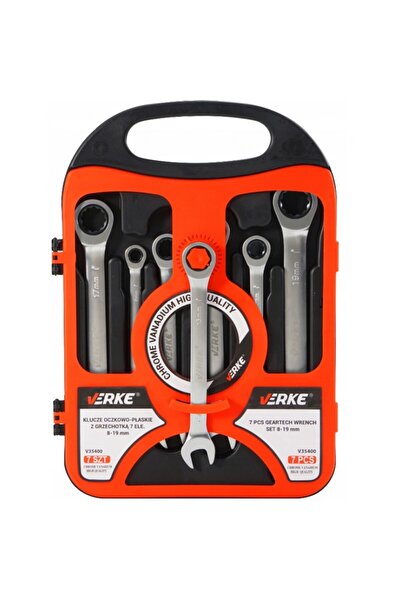 VERKE Combination wrench set, ratchet 7 pcs 8-19 mm, V35400,