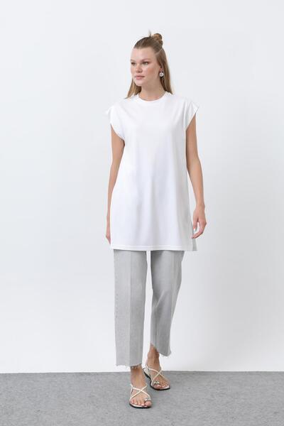 Puane Women's Sleeveless Long Undergarment - 40008Tsh - Ecru