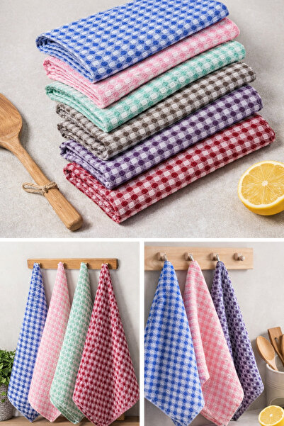 Marlenka Home Tex 100% Cotton Colorful Kitchen Towels Highly Absorbent Soft T...