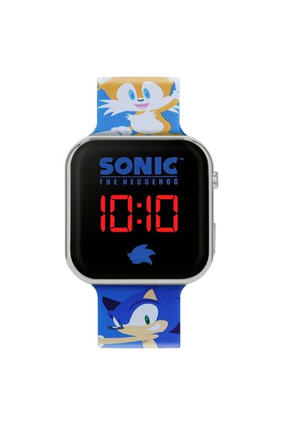 SONIC THE HEDGEHOG 2 Blue LED Printed Boys Watch - SNC4198M