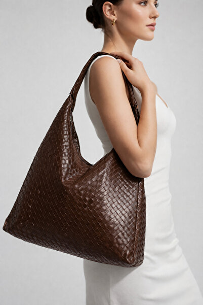 bahia butik aksesuar Women's Shoulder Handbag with Knitted Detail