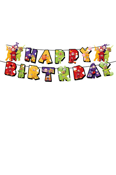 Miniso مجموعة واحدة من لافتات تيليتابيز لتزيين حفلات أعياد ميلاد الأطفال، أدو...