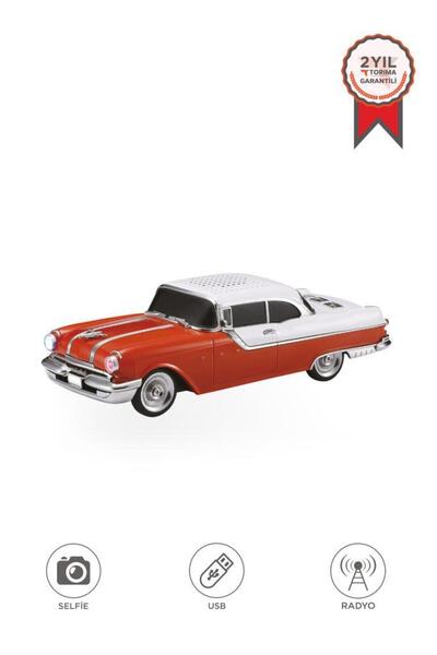 Torima Bluetooth Hoparlör Retro Klasik Araba Tasarımlı 10W FM USB Selfie Spea...