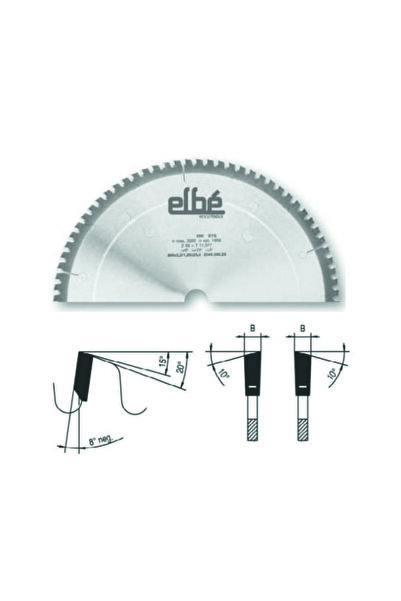 ELBE Λεπίδα κυκλικού πριονιού με επικάλυψη CMS και εναλλακτικό ακόνισμα, αρνη...