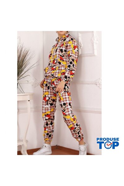 Produse.Top Fashion Women's Tracksuit with Cartoon Print TND09