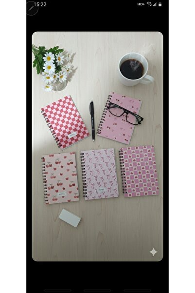 Defterci دفتر مدرسي غير مسطر 5 قطع مقاس 9.5×13.5 كل قطعة 90 ورقة