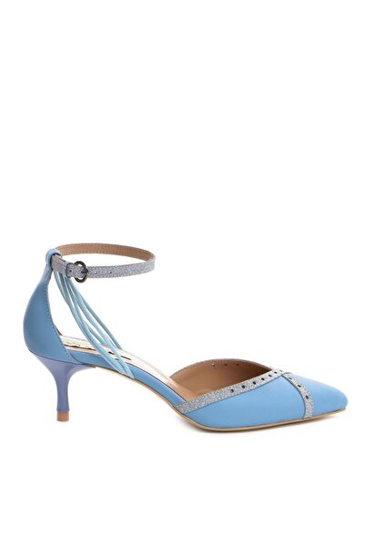 The 5th Element Pantofi stiletto piele naturala Bleu Rihanna