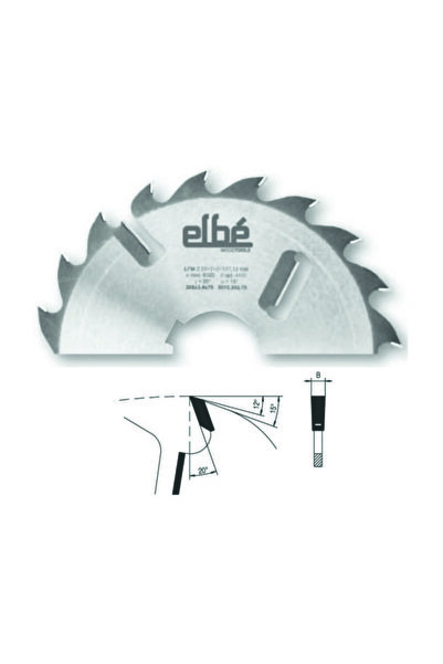 ELBE Λεπίδα κυκλικού πριονιού πολλαπλών λεπίδων CMS 380x3.6x30 z=20+4