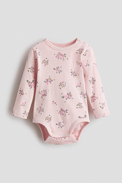 H&M Pamuklu ve Baskılı Body