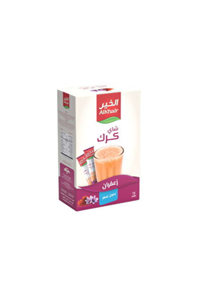 Alkhair Al Khair Karak Tea with Saffron, Sugar-Free, 15g x 12 Sachets