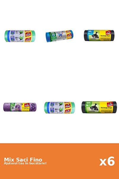 Fino Set 6 Saci Fino: 3x 30 buc, 2x 20 buc, 1x 60 l