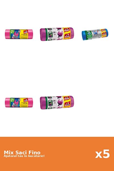Fino Set 5 Saci Fino: 2x 70 l, 3x 20 buc