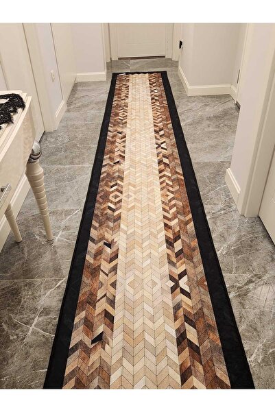 YTR HOME Dijital Baskı Yıkanabilir Kaymaz Taban Dekoratif Salon Mutfak Halısı...