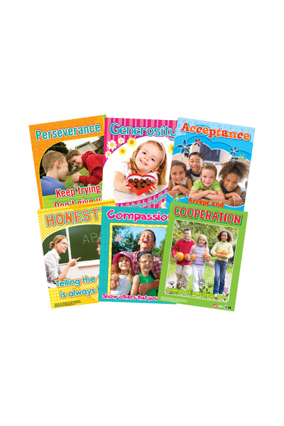 123Publishing House مجموعة لوحات جدارية تعليمية (6 لوحات جدارية) - باللغة الإ...