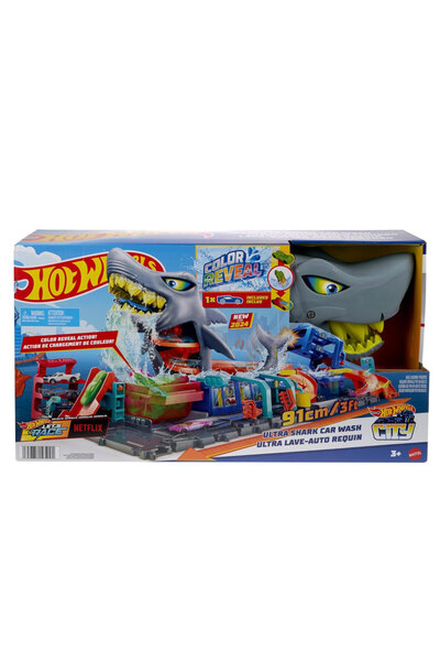 HOT WHEELS Nádherná herní sada na mytí aut Shark Htn82